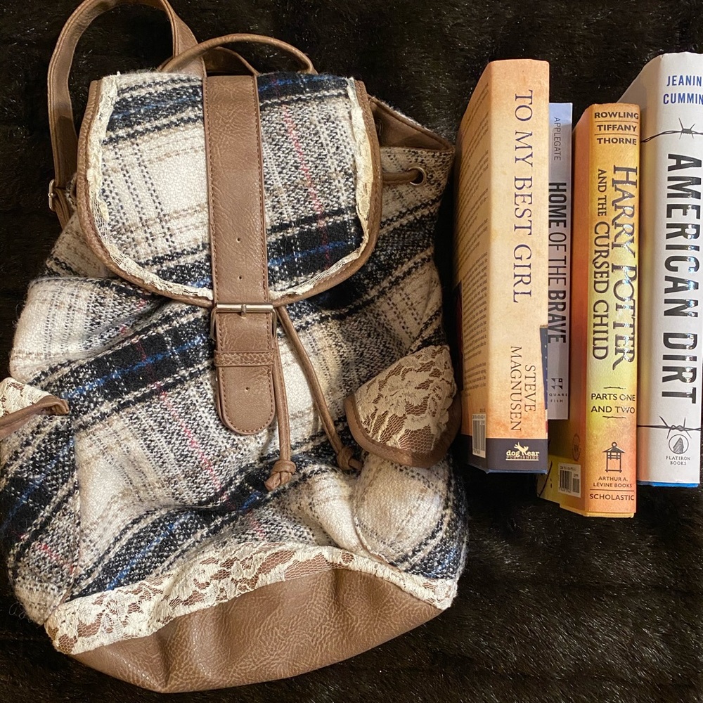Icing Backpack with Lace/ Tweed Accents